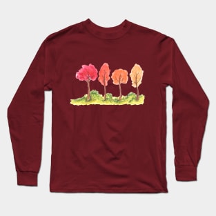 Happy Fall Trees Long Sleeve T-Shirt